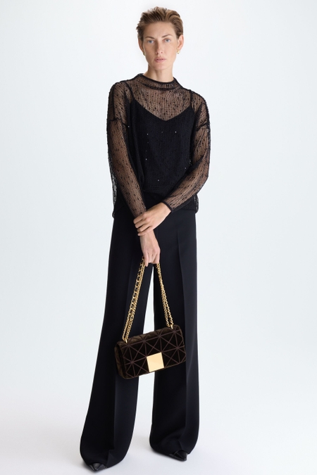 TOP OVERSIZE RED LENTEJUELAS