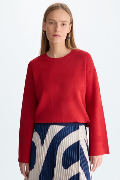 PG LINES STRETCH-KNIT STRAIGHT-FIT SWEATER