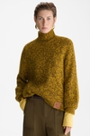 Funnel neck mohair oversize thick sweater