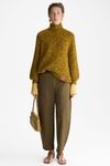 Funnel neck mohair oversize thick sweater