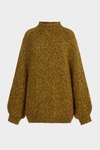 Funnel neck mohair oversize thick sweater