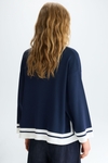 Stretch knit oversize sweater