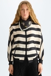 Striped twill oversize jacket