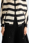 Striped twill oversize jacket