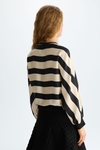 Striped twill oversize jacket