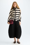 Striped twill oversize jacket