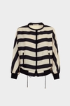 Striped twill oversize jacket