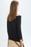 Multi-position stretch-knit fitted sweater