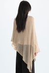 Metallic thread asymmetric short cape