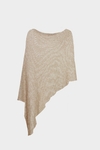 Metallic thread asymmetric short cape