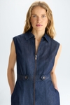 Tencel denim midi shirt dress