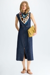 Tencel denim midi shirt dress