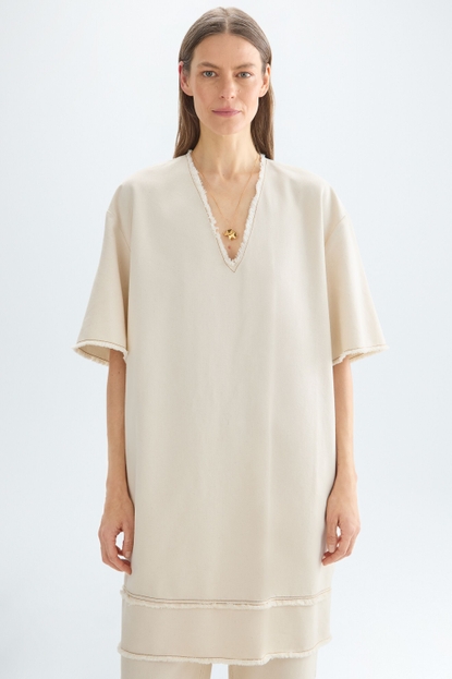 COTTON CANVAS OVERSIZE SACK DRESS