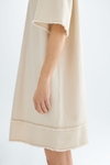 Cotton canvas oversize sack dress