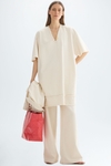 Cotton canvas oversize sack dress