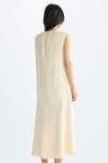 Sleeveless asymmetric crepe dress