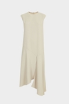 Sleeveless asymmetric crepe dress