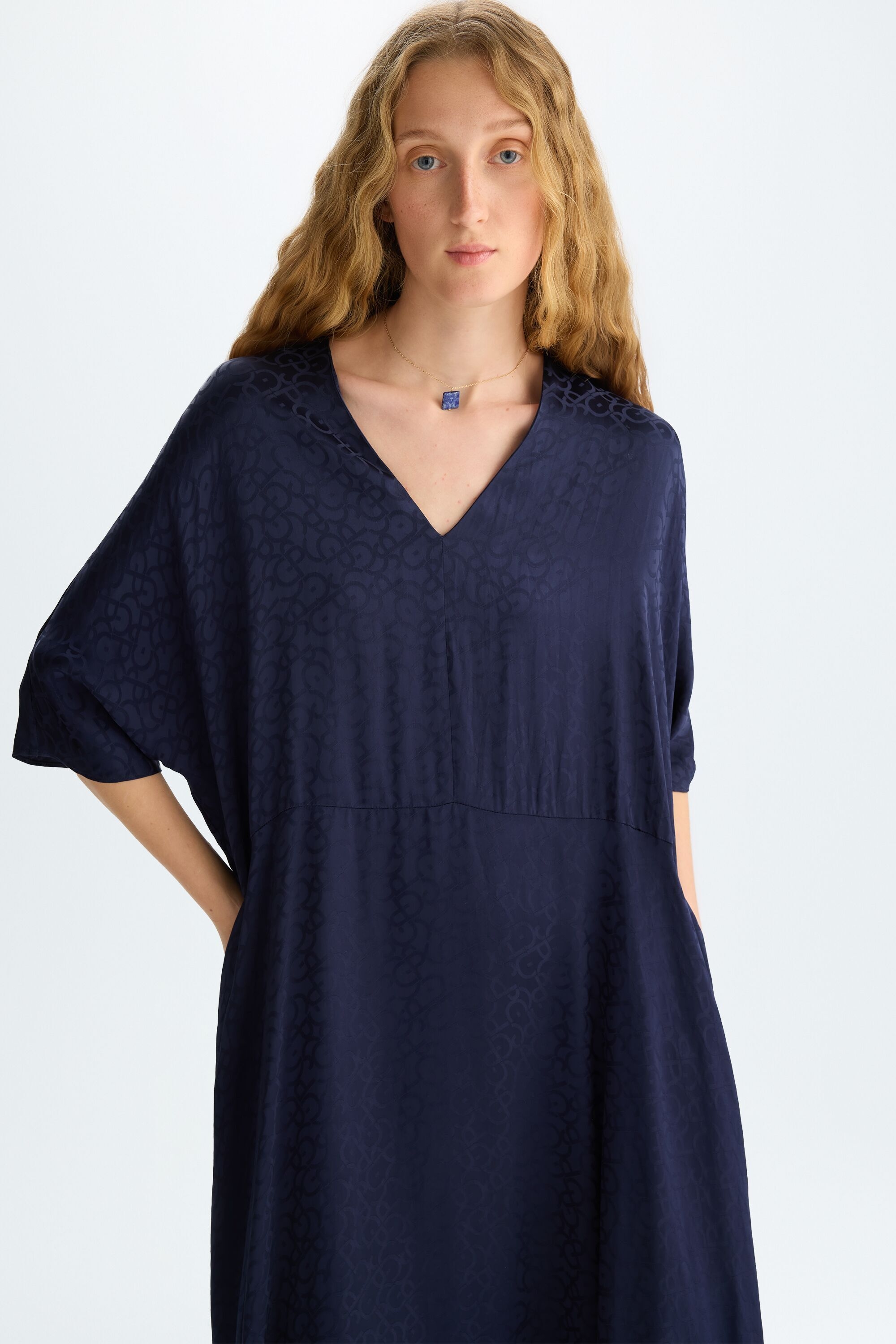 Gutenberg jacquard oversize midi dress
