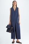 Cotton straight-fit oversize jumpsuit