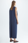 Cotton straight-fit oversize jumpsuit