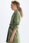 Poplin midi shirt dress