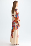 Cubiflor floral print twill straight-fit long dress