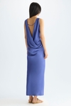 Cubiflor draped satin midi dress