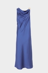 Cubiflor draped satin midi dress