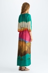 Print twill oversize dress