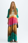 Print twill oversize dress