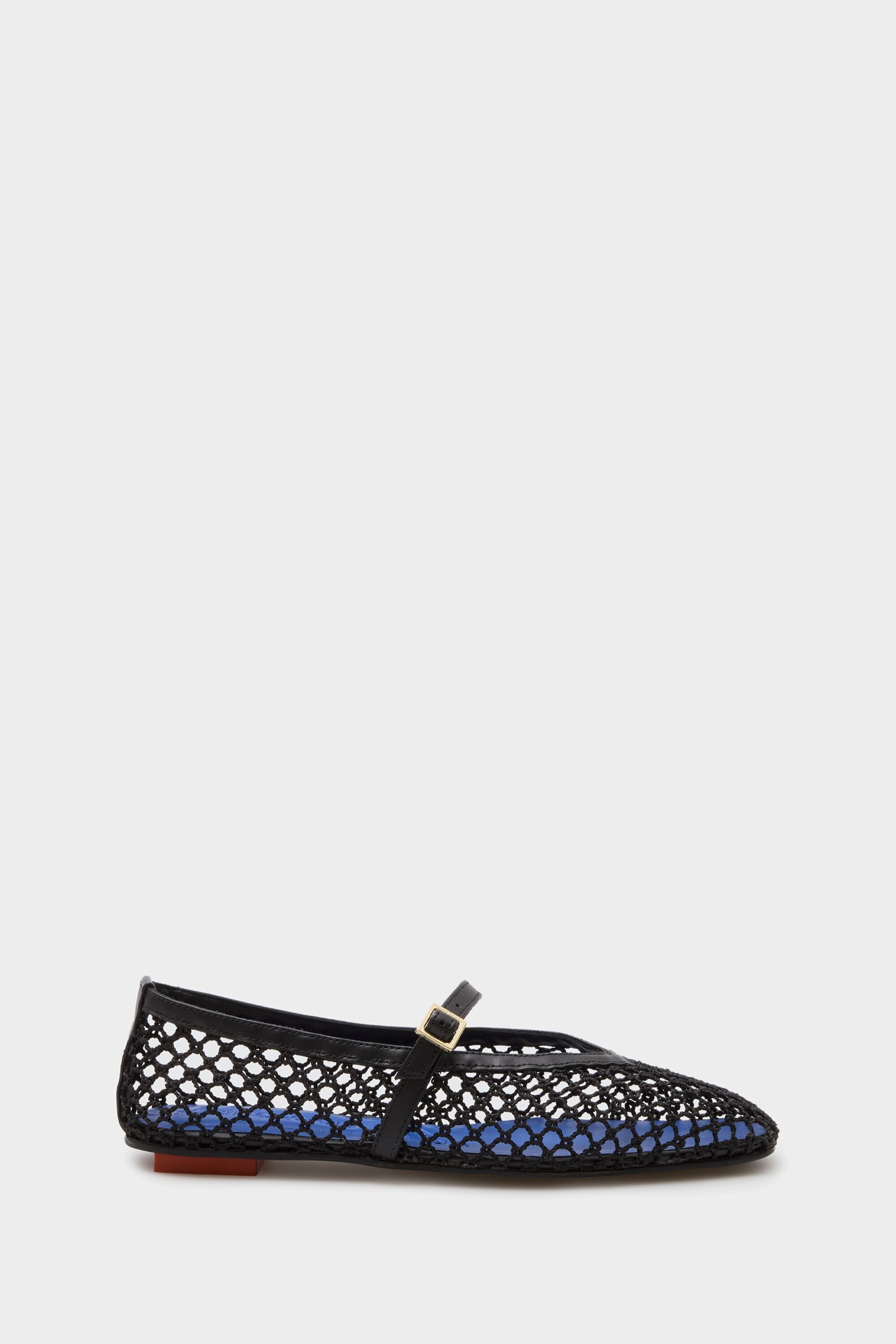 Cube mesh Mary Jane ballet flats