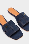 Gambito denim flat sandals