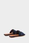 Gambito denim flat sandals