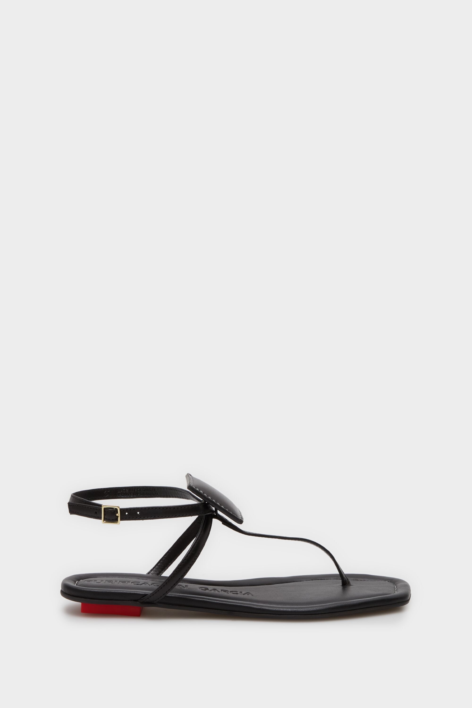 Domino flat leather sandals