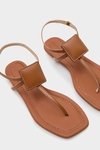 Domino flat leather sandals