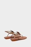 Domino flat leather sandals