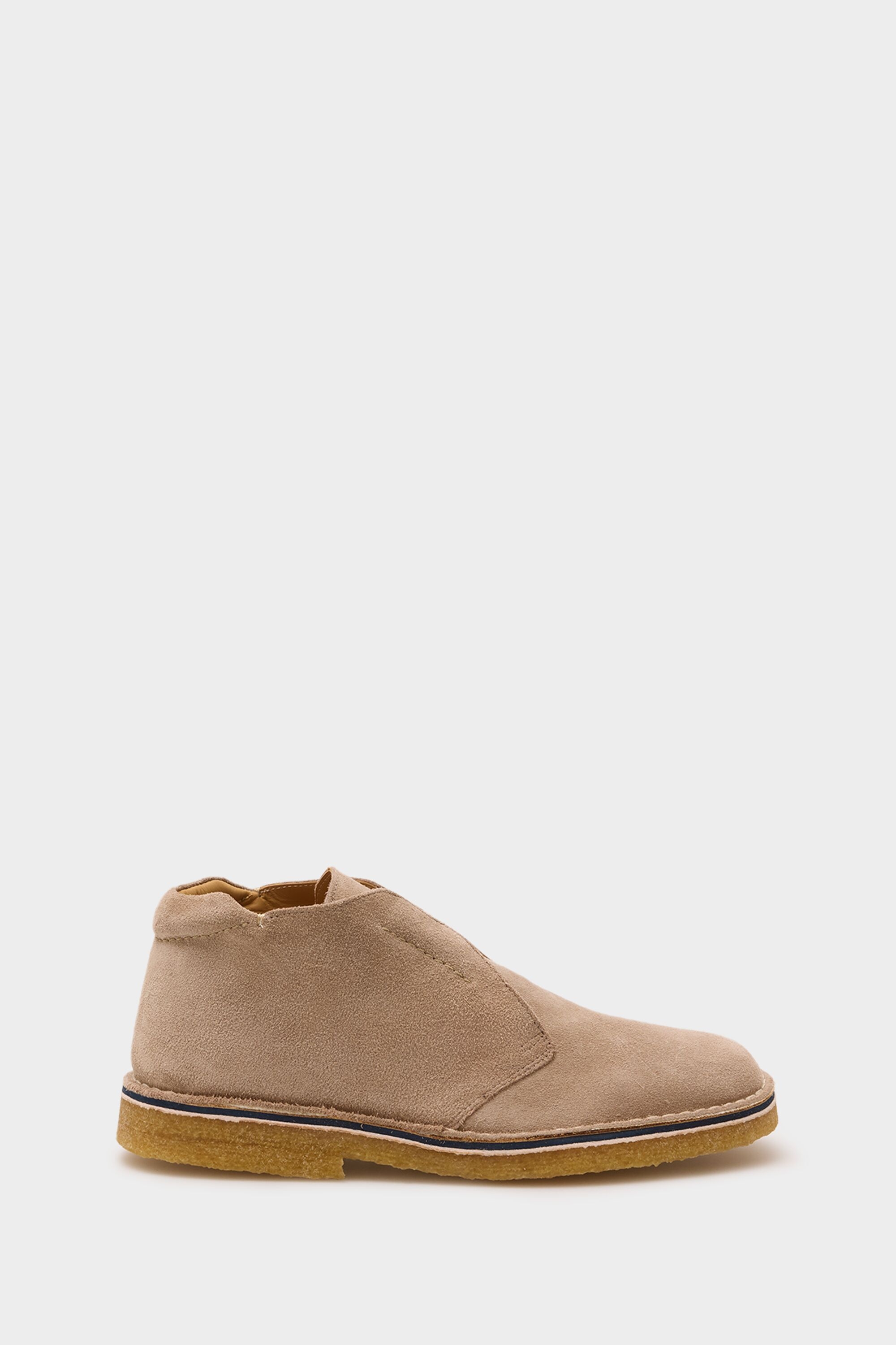 Suede flat ankle boots