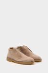 Suede flat ankle boots