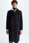 Wool double-breasted coat