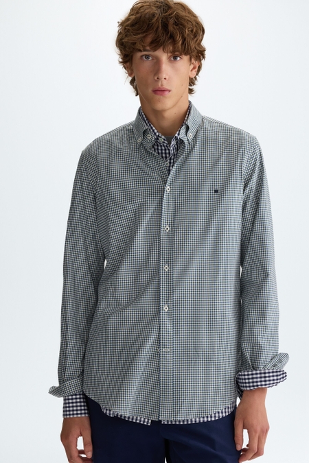 GINGHAM CHECK TWILL SHIRT