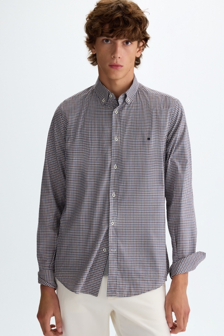 GINGHAM CHECK TWILL SHIRT