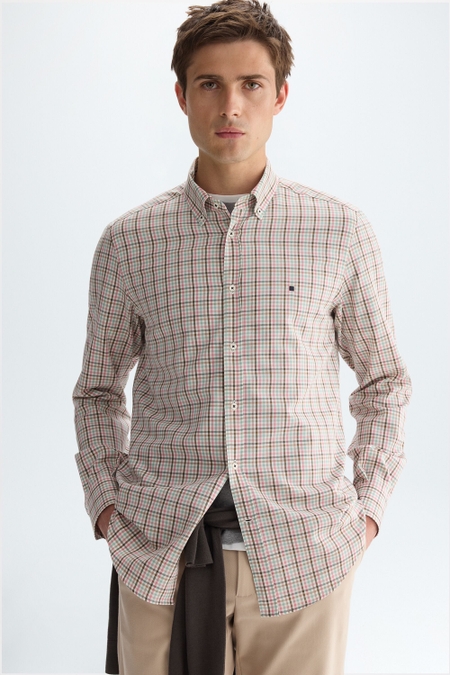 GINGHAM CHECK TWILL SHIRT