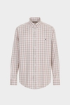 Gingham check twill shirt