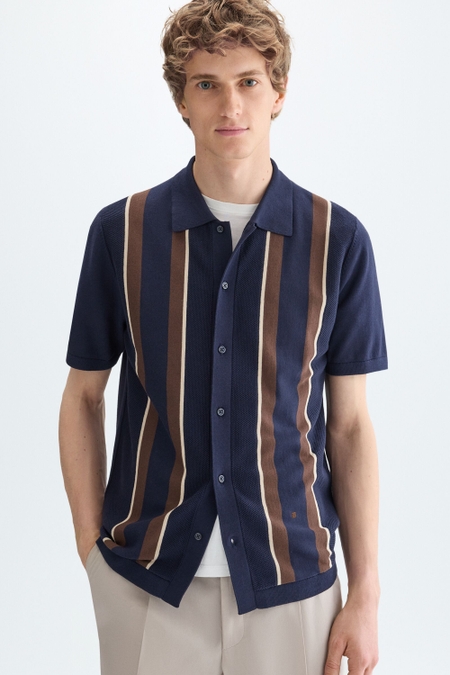 STRIPED KNIT SHIRT