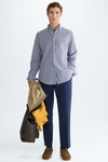Gingham check Oxford shirt