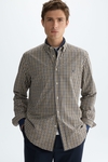 Gingham check Oxford shirt
