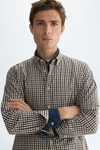 Gingham check Oxford shirt