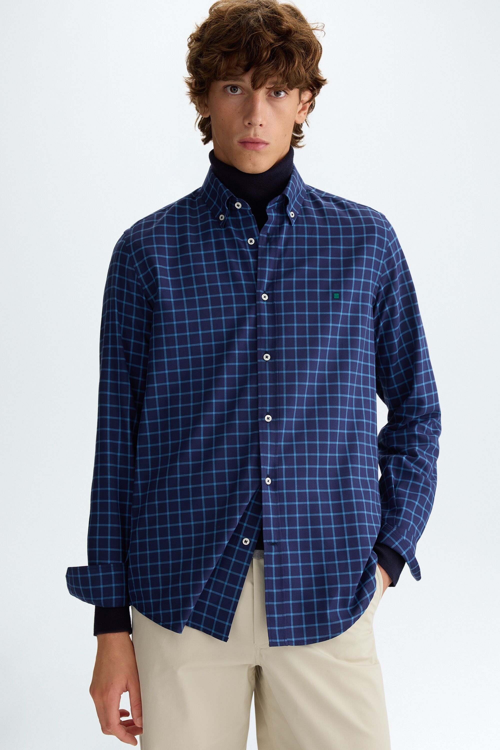 Chequered twill shirt
