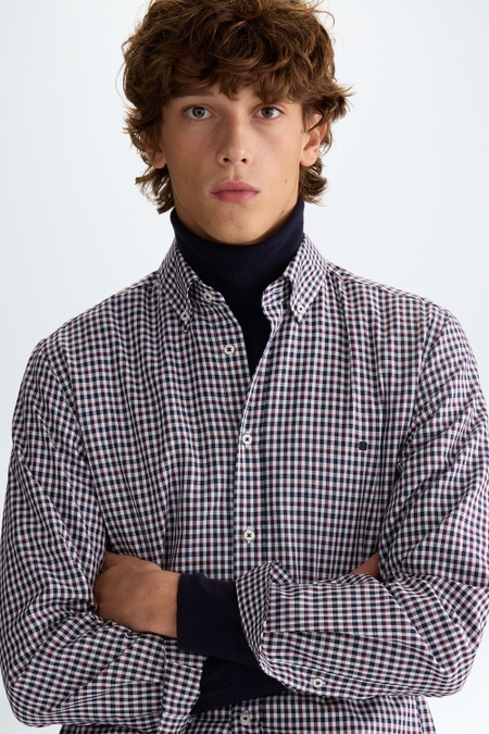 GINGHAM CHECK OXFORD SHIRT