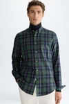 Multi-check twill shirt